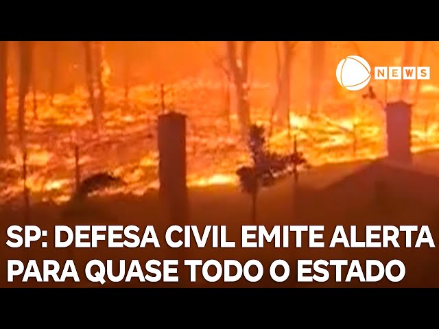 Defesa Civil emite alerta para quase todo o estado de SP