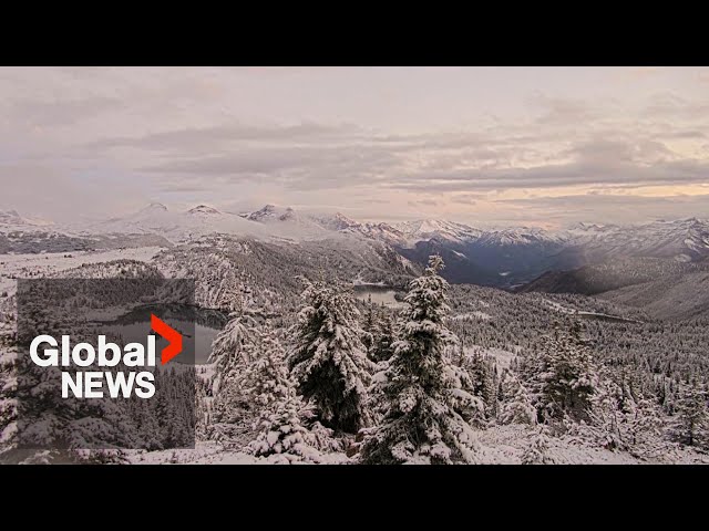 ⁣Say it ain't snow: Banff, Alberta tourists treated to summer snow