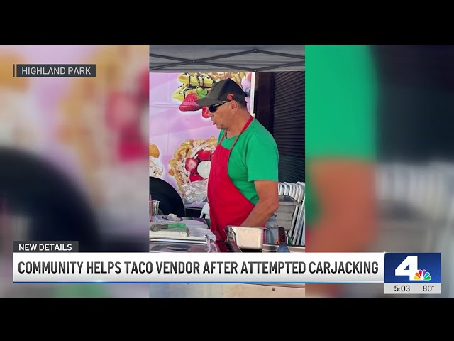 ⁣Community helps taco vendor shot in attempted carjacking in Highland Park