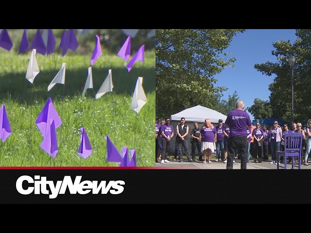 ⁣Memorial held in Surrey to commemorate lives lost to toxic drug crisis