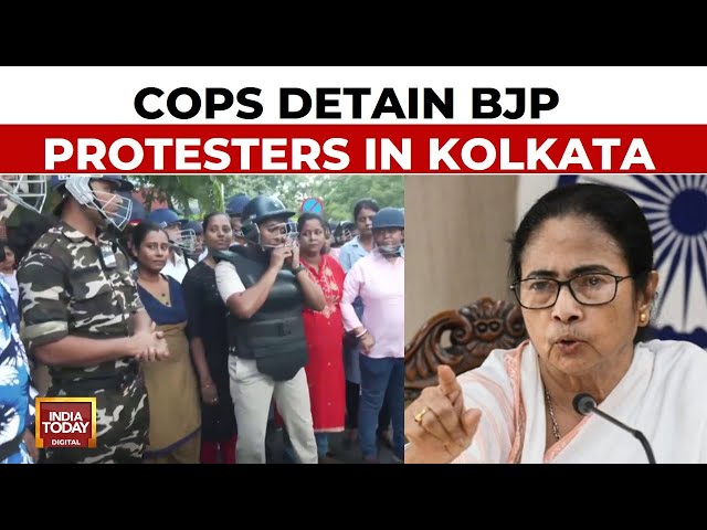 ⁣Big Escalation In Kolkata Horror: Cops Crackdown On BJP Workers, March To Women's Commission Ha