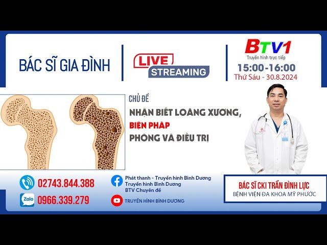 ⁣Livestream | Bác sĩ gia đình | Chủ đề: NHẬN BIẾT LOÃNG XƯƠNG, BIỆN PHÁP PHÒNG VÀ ĐIỀU TRỊ