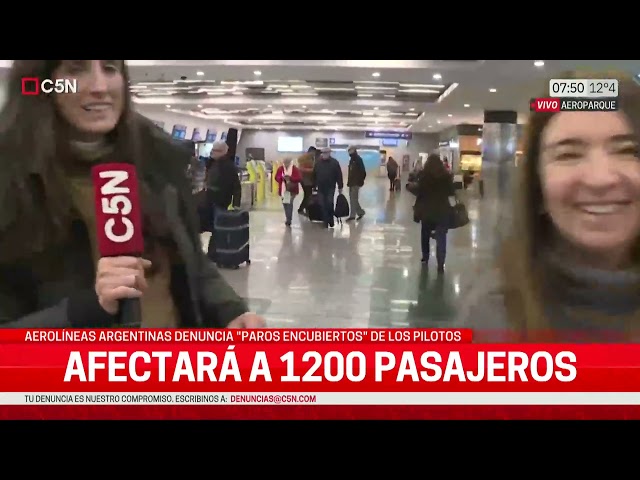 ⁣PARO PARCIAL de PILOTOS y ASAMBLEA de AERONÁUTICOS: AFECTARÁ a 1200 PASAJEROS