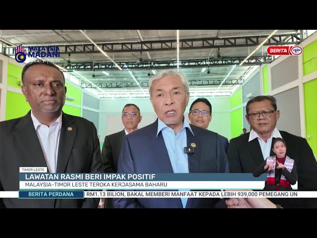 ⁣30 OGOS 2024 -BERITA PERDANA- LAWATAN RASMI BERI IMPAK POSITIF MALAYSIA-TIMOR LESTE TEROKA KERJASAMA