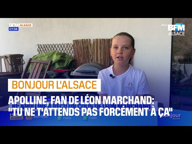 ⁣Strasbourg: Apolline a reçu un colis de son idole, le nageur Léon Marchand