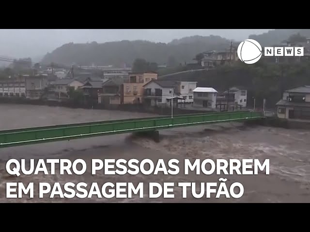 Quatro pessoas morrem em passagem de tufão pelo Japão