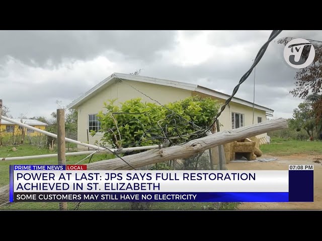 ⁣Power at Last: JPS Says Full Restoration Achieved in St. Elizabeth | TVJ News