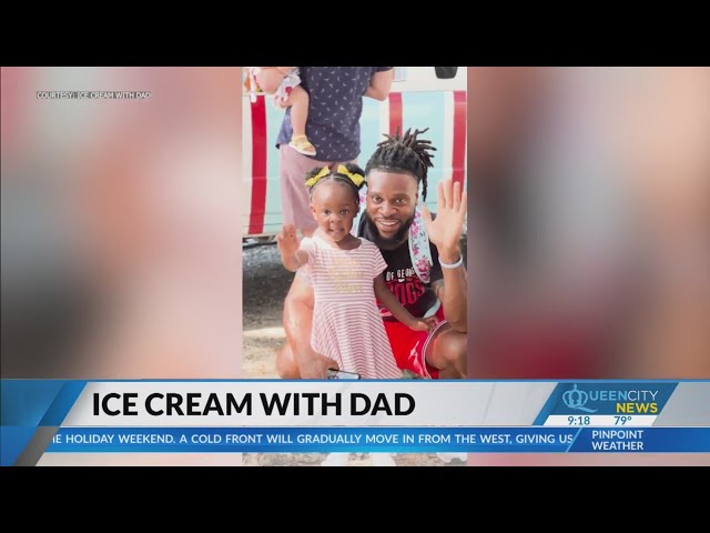 ⁣Staying Cool: Get an ice cream treat with your dad