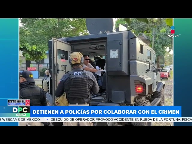 ⁣Detienen a policías de Colima por presuntamente colaborar con el crimen