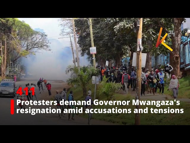 ⁣Protesters demand Governor Mwangaza's resignation amid accusations and tensions