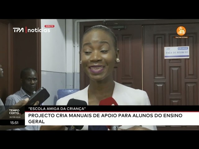 ⁣"Escola amiga da criança" -  Projecto cria manuais de apoio para alunos do ensino Geral