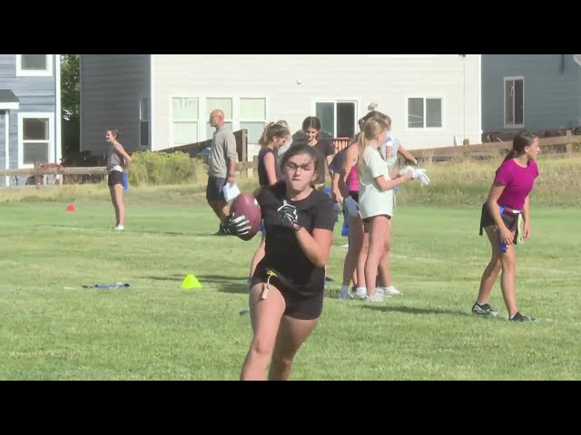 ⁣All-girls flag football team breaking stereotypes at a Valor Christian High School