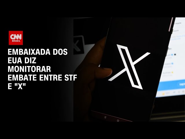 Embaixada dos EUA diz monitorar embate entre STF e "X" | CNN 360°