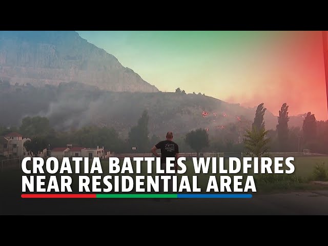 ⁣Croatia battles wildfires near residential area