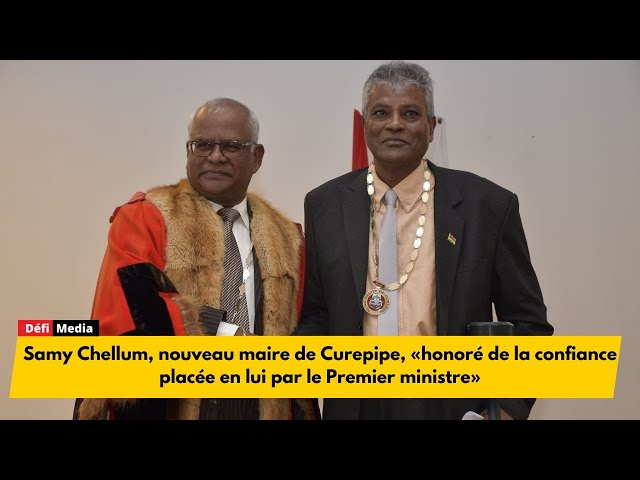 ⁣Samy Chellum, nouveau maire de Curepipe, «honoré de la confiance placée en lui par le PM»