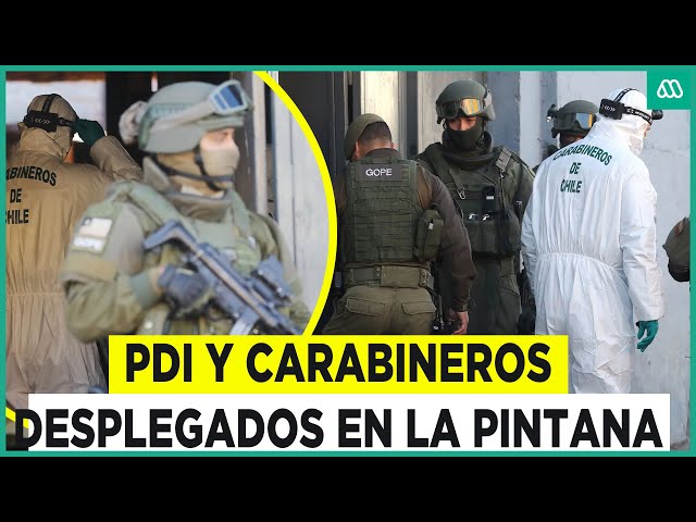 ⁣Carabineros y PDI en megaoperativo en La Pintana: Grupos especializados allanan 20 casas