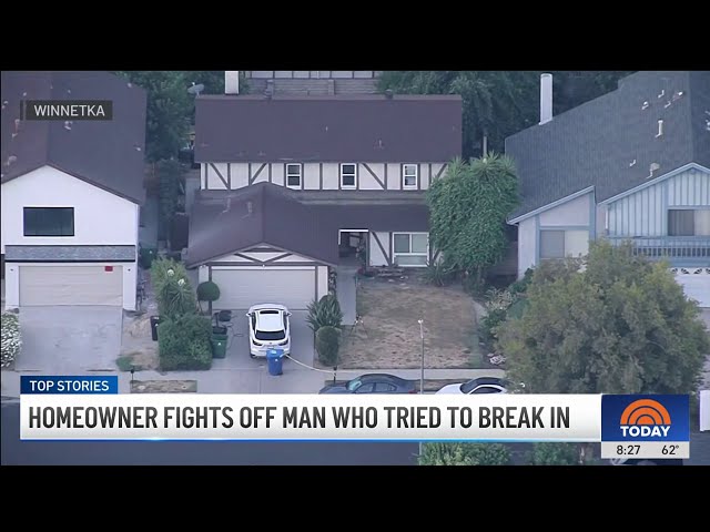 ⁣Intruder stabbed in Winnetka home break-in