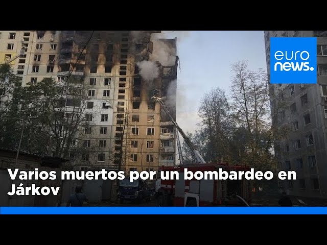 ⁣Varios muertos por un bombardeo en Járkov y Zelenski despide a un comandante tras perder un F-16