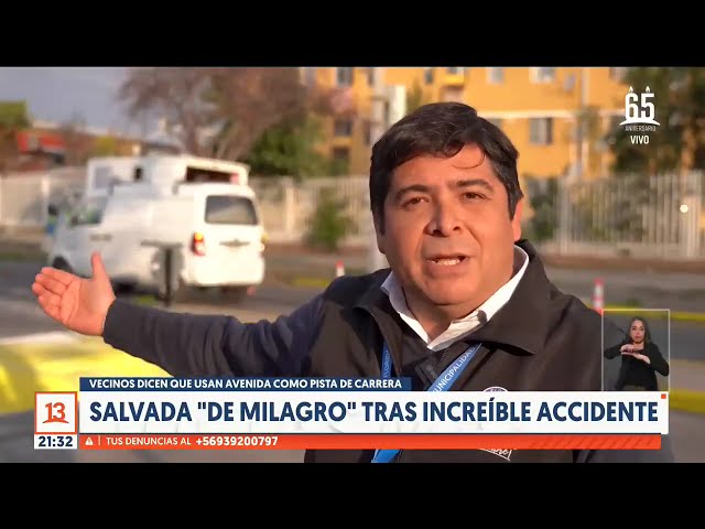 Salvada "de milagro" tras increíble accidente en La Florida