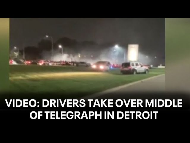 ⁣Video: Reckless drivers take over Telegraph on median in Detroit