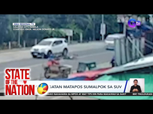 ⁣Rider, sugatan matapos sumalpok sa SUV | SONA