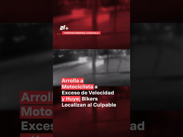 Arrolla a motociclista a exceso de velocidad y huye; Bikers localizan al culpable - N+ #Shorts