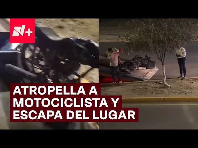 ⁣Arrolla a motociclista a exceso de velocidad y huye; Bikers localizan al culpable - N+