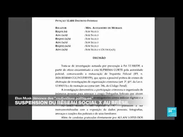 ⁣Brésil : le réseau social X commence à être bloqué après un ordre de la Cour suprême • FRANCE 24