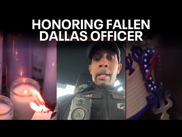 ⁣Dallas police shooting: Community holds vigil for fallen Officer Darron Burks