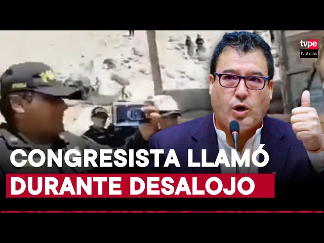 Congresista Edwin Martínez niega intervención para evitar desalojo