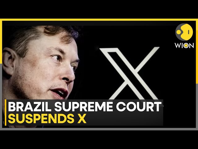 ⁣Elon Musk's X banned in Brazil after disinformation row | Latest News | WION