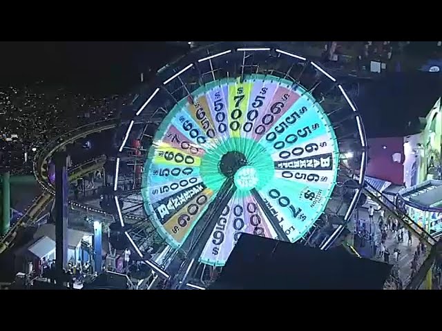 ⁣'Wheel of Fortune' takes over Santa Monica Pier