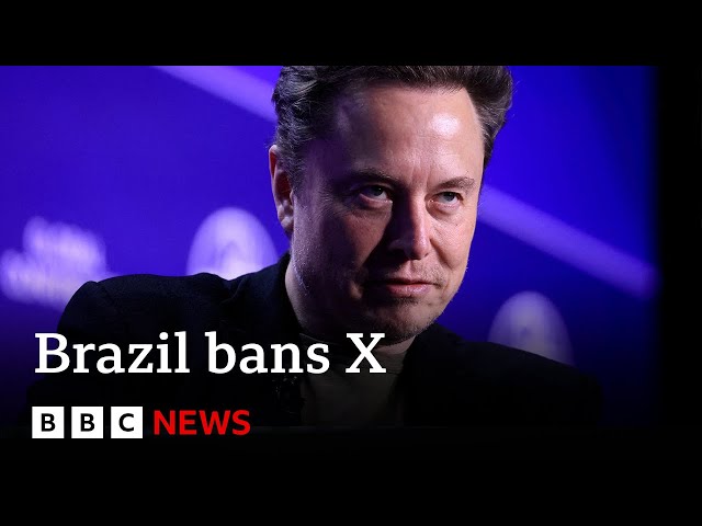 ⁣Brazil suspends social media platform X | BBC News