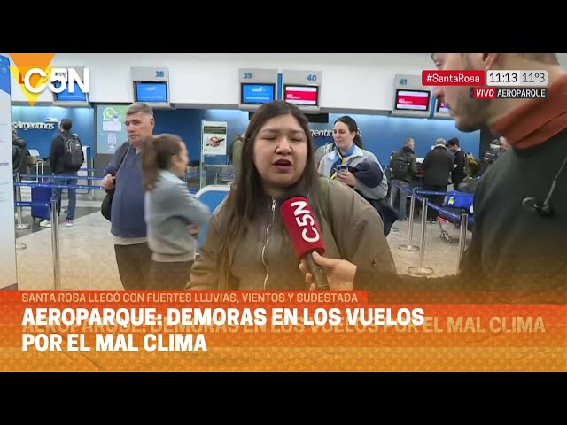 ⁣AEROPARQUE: DEMORAS en los VUELOS por el MAL CLIMA