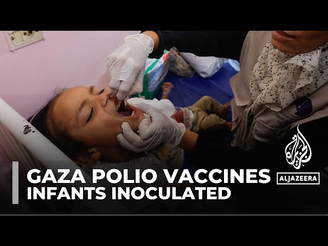 ⁣First children in Gaza given polio vaccines a day before planned UN rollout