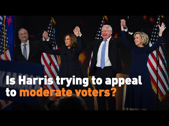 ⁣Is Harris trying to appeal to moderate voters?