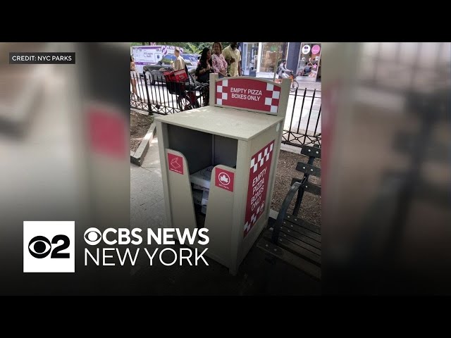 ⁣NYC parks now have bins for empty pizza boxes