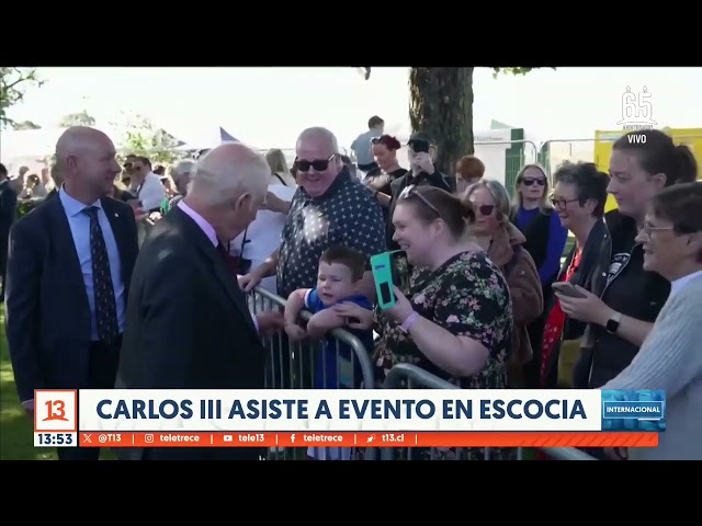 Rey Carlos III asiste a evento en Escocia