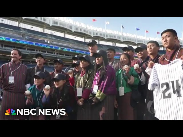 ⁣Teenage baseball players from Bhutan attend first MLB game at Yankee Stadium