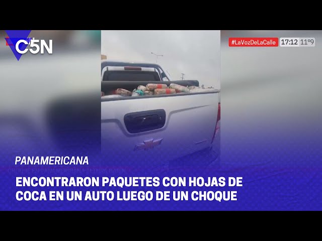 ⁣CHOQUE en PANAMERICANA: dentro de la CAMIONETA encontraron paquetes con HOJAS de COCA