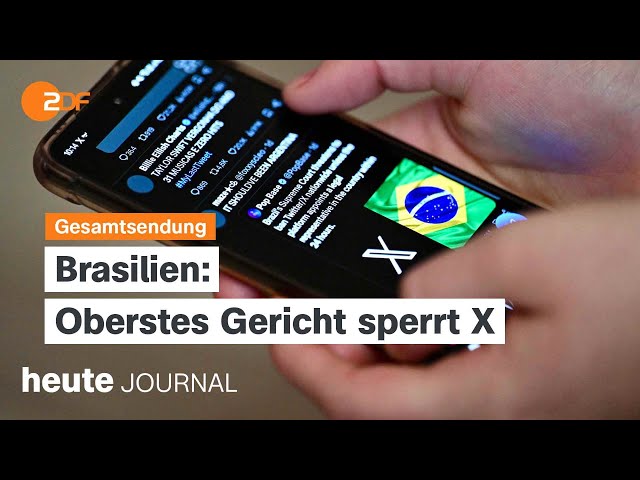 ⁣heute journal vom 31.08.2024 X-Sperrung in Brasilien, schwere Gefechte um Charkiw, Stimmung vor Wahl