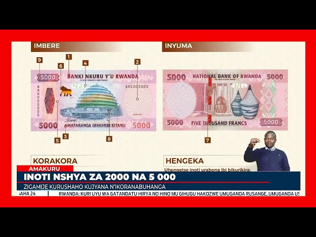 ⁣BNR yasobanuye impamvu yo guhindura inoti ya 2000 n’iya 5000