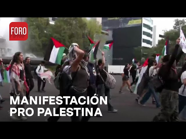 ⁣Manifestantes pro Palestina realizan mitin frente al Auditorio Nacional - Las Noticia