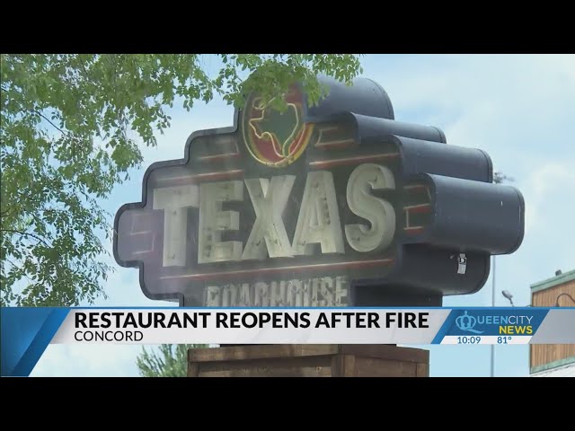 ⁣Texas Roadhouse in Concord reopens after fire