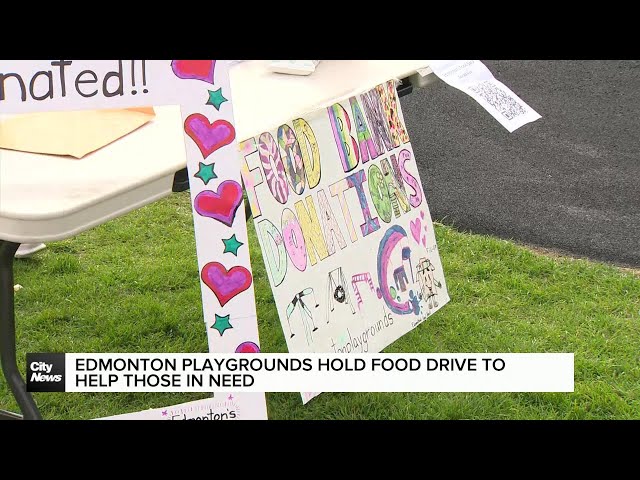 ⁣Playground Crawl collects food donations for Edmonton’s Food Bank