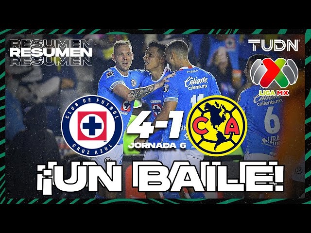 ⁣Resumen y goles  | Cruz Azul 4-1 América | Liga MX - Apertura 2024  - Jornada 6 | TUDN México