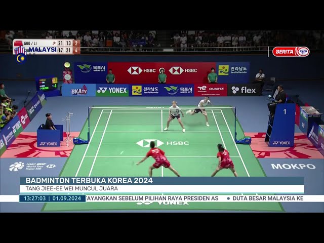 ⁣1 SEPT 2024 – BERITA TGH HARI – BADMINTON TERBUKA KOREA 2024 ; TANG JIEE-EE WEI MUNCUL JUARA