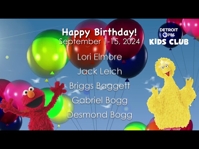 September 1-15, 2024 Birthday Buddies  PBS Kids