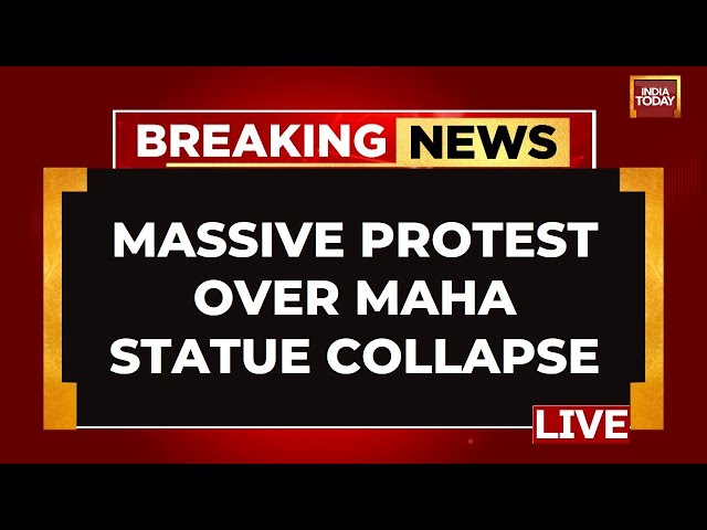 ⁣Shivaji Statue Collapse LIVE News: Massive Protest Over Shivaji Statue Collapse | India Today LIVE