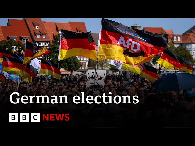 ⁣German far right heading for vote win in east, exit poll projects | BBC News